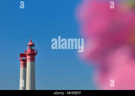 Der Leuchtturm in Ile d'Aix, an der Atlantikküste Frankreichs, Europa Stockfoto