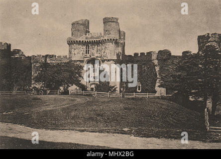 WARWICKSHIRE. Warwick Castle 1893 alte antike vintage Bild drucken Stockfoto