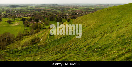 Hambledon Hill Iron Age Hill Fort in der Nähe von Blandford Forum in Dorset, Großbritannien Stockfoto