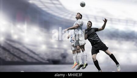 Fußball-Spieler Rubrik Fußball im Stadion Stockfoto