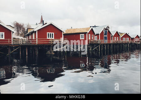Reine Dorf auf den Lofoten, Norwegen Stockfoto