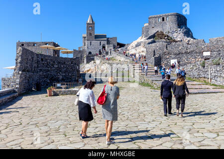 Kirche St. Peter, Portovenere, La Spezia, Ligurien, Italien Stockfoto