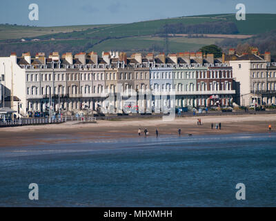 Weymouth direkt am Meer Stockfoto