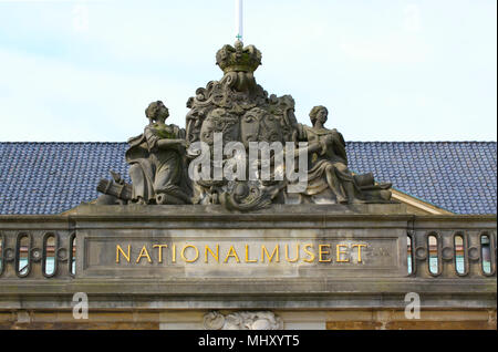 Kopenhagen, Dänemark - 3. Mai 2018: Das National Museum von Dänemark in Kopenhagen Dänemarks wichtigsten und größten kulturellen und historischen Museum kom Stockfoto