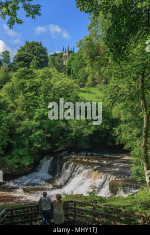 Aysgarth Mitte fällt Aussichtsplattform Richmondshire North Yorkshire England Stockfoto