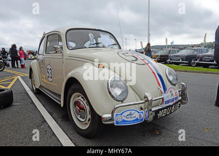 Shetland Classic Car Show 2013 am Clickimin Zentrum Lerwick mit einer Vielzahl von lokalen und besuchen Fahrzeuge gehalten Stockfoto