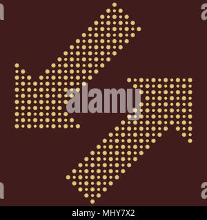 Fein gestrichelten Pfeile Stockfoto