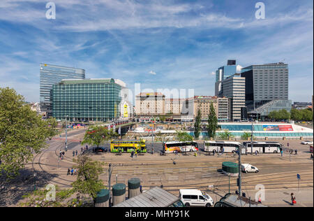 Der Schwedenplatz (Schweden) ist ein Platz im Zentrum von Wien, am Donaukanal gelegen und einer der wichtigsten öffentlichen Verkehrsknoten Stockfoto