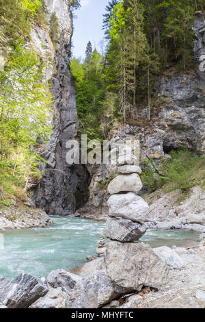 Partnachklamm Garmisch-Partenkirchen Bayern Deutschland. Stockfoto