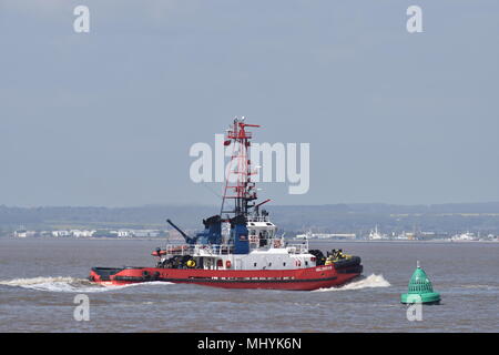 SMS Schleppdienste tug Welshman für Rumpf Docks gebunden Stockfoto