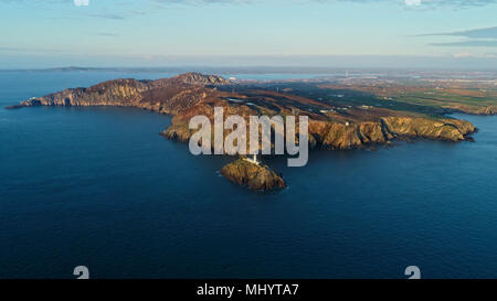 South Stack Light House Luftaufnahme, Holyhead, Anglesey, Wales Stockfoto