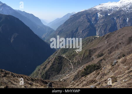 Everest Base Camp Trek und Tal in der Nähe von Namche Bazar, Nepal Stockfoto