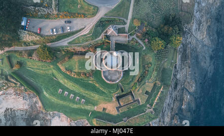 Drone in St Mawes Castle Stockfoto