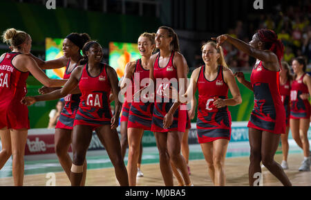 Australien V England Netball Goldmedaille Match-Commonwealth Spiele 2018 Stockfoto