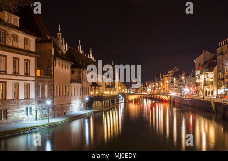 Fluss Ill in Straßburg - Elsass, Frankreich Stockfoto