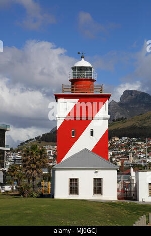 Mouille Point Leuchtturm am Green Point Kapstadt Stockfoto