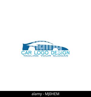 Auto Logo, Auto-Logo, mit blauer Farbe, Vector Icons. Stock Vektor