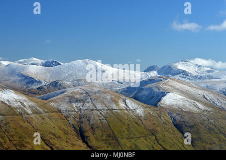 Snowdonia Ansichten zu Fuß bis zum Gipfel des Mynydd Mawr in der Nähe von rhyd Du, Snowdonia Stockfoto