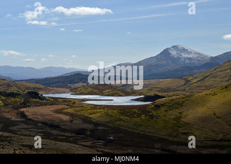 Moel Hebog auf Spaziergang Gipfel des Mynydd Mawr in der Nähe von rhyd Du, Snowdonia zu Stockfoto