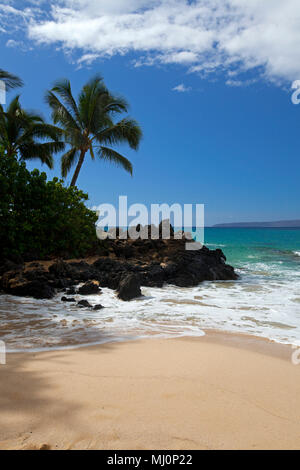 Geheimen Strand, Makena Cove, Maui, Hawaii. Stockfoto