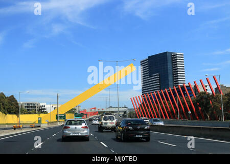 Citylink's 'Käse' Melbourne Sehenswürdigkeiten Eingang der Stadt Melbourne Stockfoto
