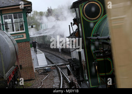 Allgemeine Ansichten des schönen Bluebell Railway von Sheffield Park zu Horsted Keynes, East Sussex, UK. Stockfoto