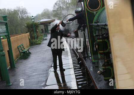 Allgemeine Ansichten des schönen Bluebell Railway von Sheffield Park zu Horsted Keynes, East Sussex, UK. Stockfoto