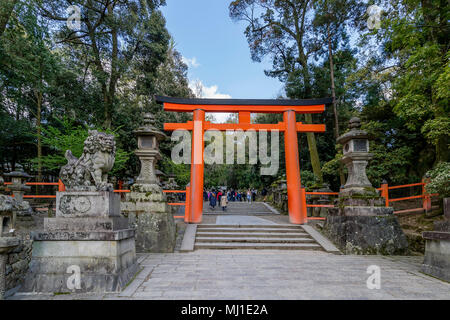 Eingangstor zum Kasuga Taisha Shrine in Nara, Japan Stockfoto