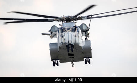 BERLIN - Apr 27, 2018: Neue US-Marines Sikorsky CH-53K König Hengst Heavy Transport Helicopter, die ILA Berlin Air Show. Stockfoto