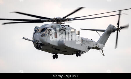 BERLIN - Apr 27, 2018: Neue US-Marines Sikorsky CH-53K König Hengst Heavy Transport Helicopter, die ILA Berlin Air Show. Stockfoto