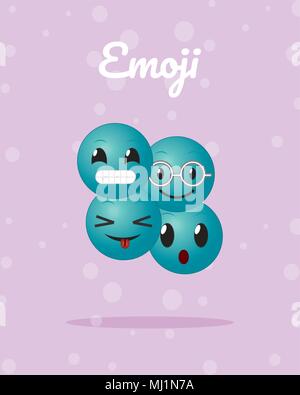 Cute emojis Cartoons Stock Vektor