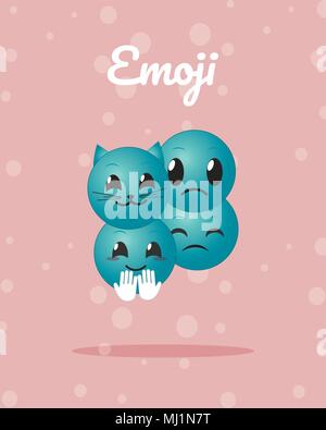 Cute emojis Cartoons Stock Vektor