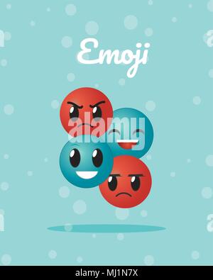 Cute emojis Cartoons Stock Vektor