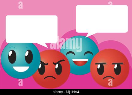 Cute emojis Cartoons Stock Vektor