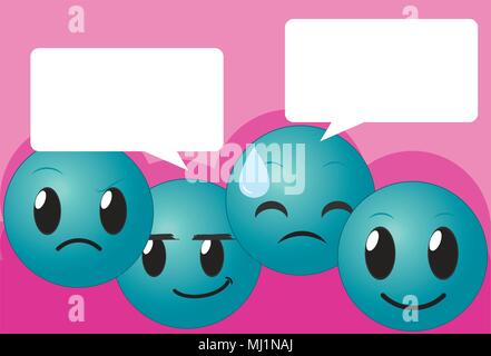 Cute emojis Cartoons Stock Vektor