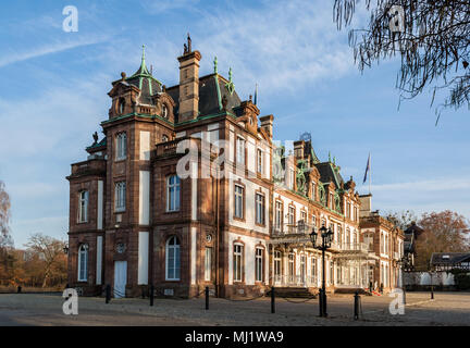 Château (Schloss) de Pourtales in Robertsau in der Nähe von Straßburg, Alsa Stockfoto