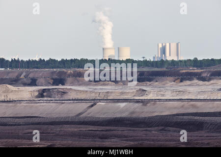 Braunkohle Tagebau in der Lausitz, Deutschland Stockfoto