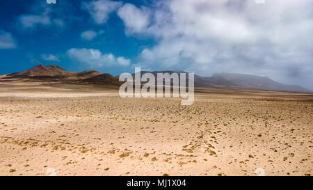 Luftaufnahme von Wüste, Fuerteventura Kanarische Insel Stockfoto