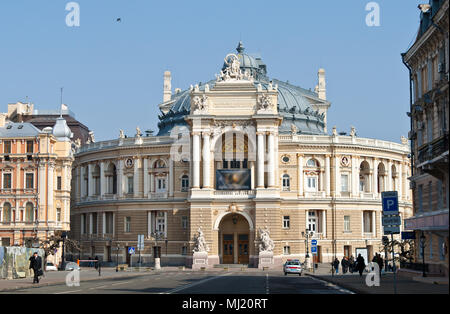 Anzeigen von Odessa Theater für Oper und Ballett. Die Ukraine Stockfoto