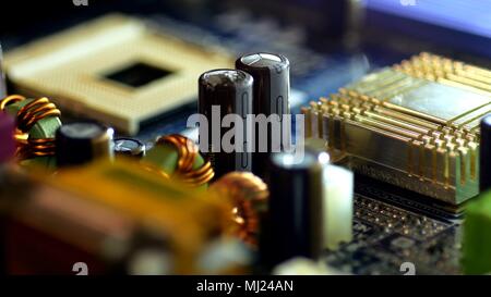 Mainboard Nahaufnahme Stockfoto