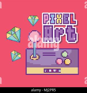 Pixel art concept Stock Vektor