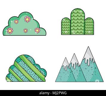 Satz von retro Videospiele Produkte Stock Vektor