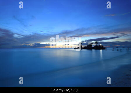 Sunset Landschaft in Boracay Island, Philippinen. Stockfoto