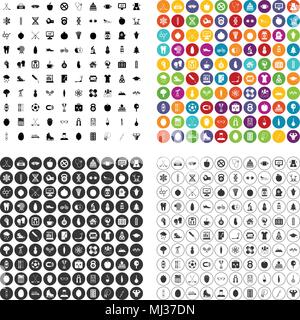 100 gut person Icons Set Vector Variante Stock Vektor