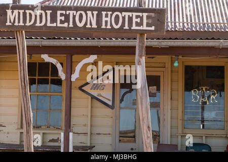 Das Hotel in der isolierten outback Ortschaft Middleton auf dem Kennedy Entwicklung Straße in Western central Australien. Stockfoto