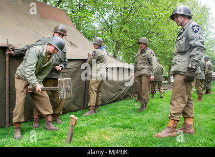 Pilsen, Tschechische Republik. 04 Mai, 2018. Die Befreiung Festival, dem Fest der Befreiung von Plzen (Pilsen) durch die US-Army in 1945 und ist der größte traditionelle Feier des Sieges in der Tschechischen Republik, Pilsen, Tschechische Republik, 4. Mai 2018. Credit: Miroslav Chaloupka/CTK Photo/Alamy leben Nachrichten Stockfoto