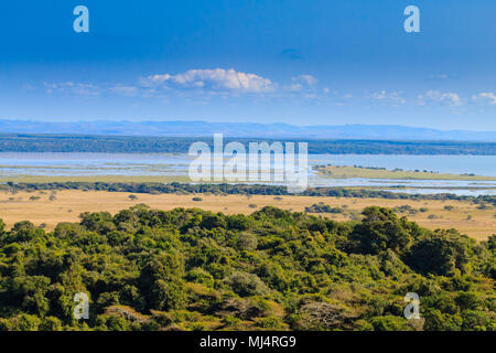 ISimangaliso Wetland Park Landschaft, Südafrika. Schönes Panorama aus Afrika. Safari und im freien Stockfoto