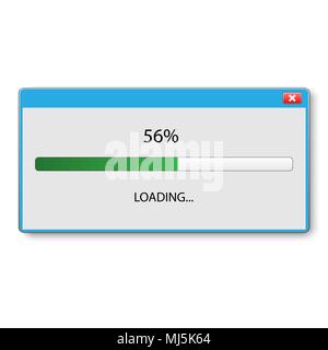 Ladebalken für ui und UX-Entwurf. Vector Illustration Stock Vektor