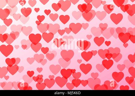 Herz Konfetti des Valentines Blütenblätter fallen auf transparentem Hintergrund. Stock Vektor