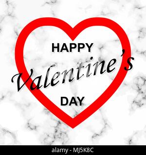 Happy Valentines Tag Hintergrund mit Marmor Textur Stock Vektor